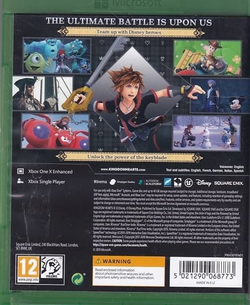 Kingdom Hearts III - Xbox One Spil (A-Grade) (Genbrug)